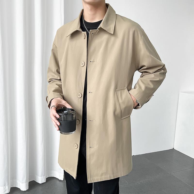 メンズ ファッション 服 男性用 オシャレ シンプル 大人 かっこいい ストリート コーデ レトロ ウィンドブレーカー ミドル丈 コート アメリカン 綿 コート