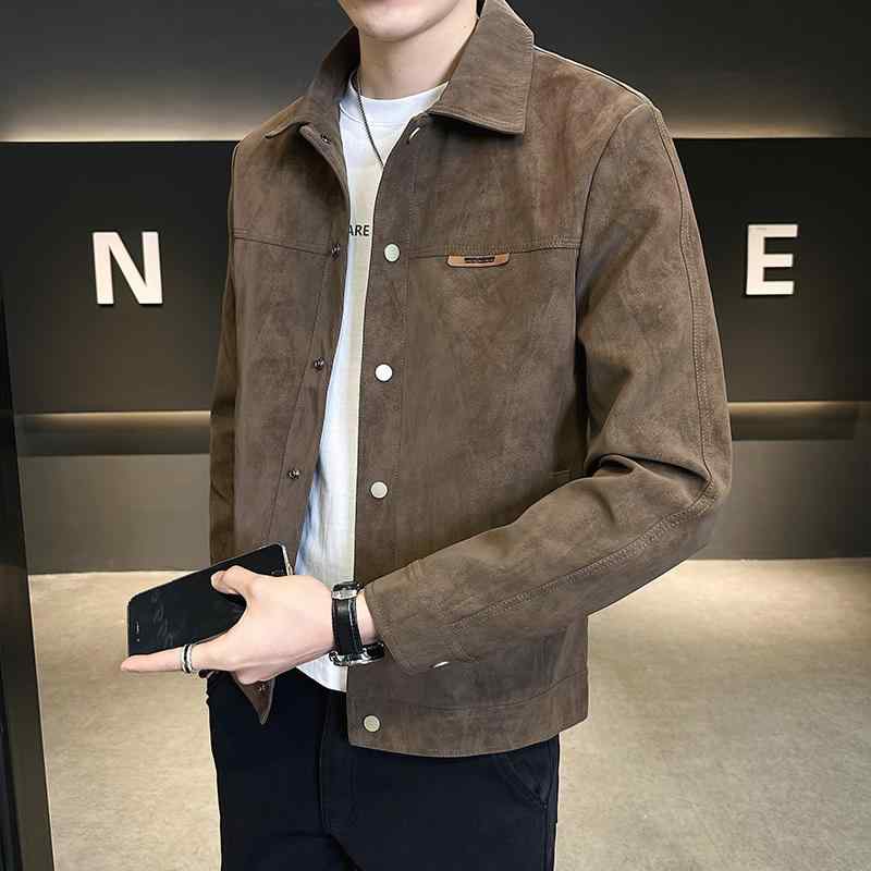 メンズ 流行り物 服 成人男性用 オシャレ 分かりやすい 成年者 かっこいい 表どおり コーデ  スエードクロス 上衣 か細い 心地よい 上衣
