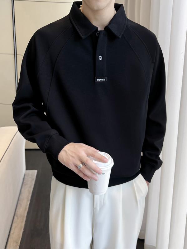 メンズ ファッション 服 男性用 オシャレ シンプル 大人 かっこいい ストリート コーデ アメリカン スウェット シャツ ゆったり 多機能 長袖 ポロ シャツ トップス 6,474円