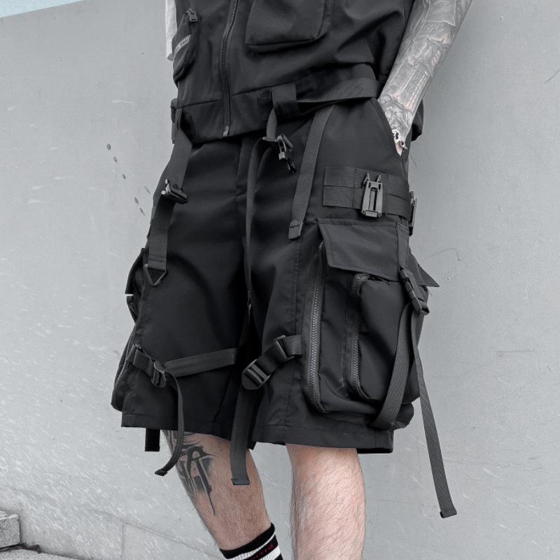 メンズ 流行り物 成人男性服 ズボン下 成人男性用  ワイドレッグ 5分丈 二分の一ズボン下 引っ切り無い マルチ隠し  通い 通学 余暇 アウトドア 軽さ 伸縮性 伸ばすこと 綿織物混紡紡 心地好い 動き分かりやすい 冷やりとした 第一義的 黒いこと 薄墨色 ベージュ