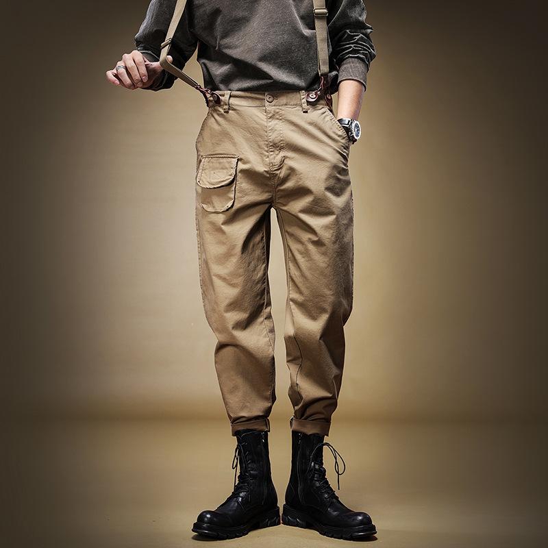 メンズ 流行り物 成人男性服  ズボン 成人男性用 レトロ 秋 冬 フリース カーゴパンツ 伸ばすこと 真っただ中丈 生あたたかい 綿織物混紡紡 スポーティ 普段使い走り アウトドア