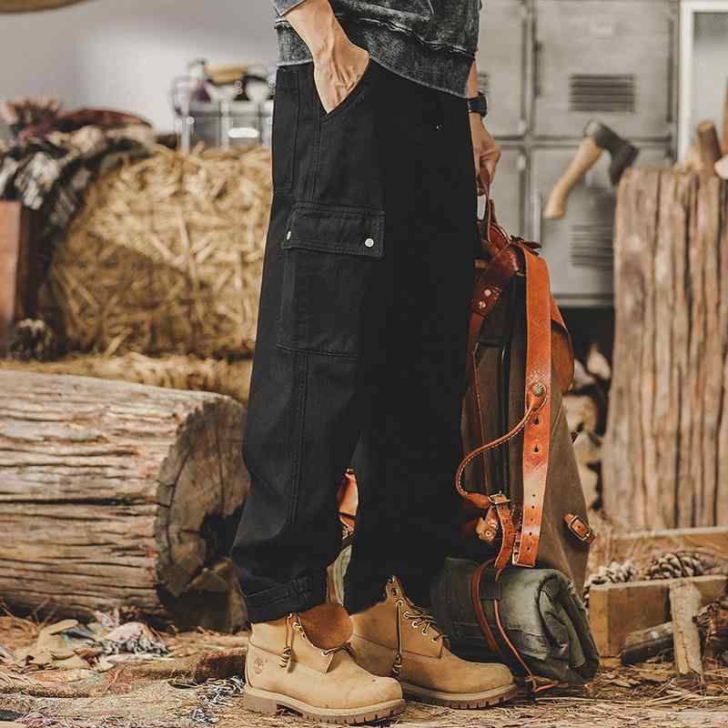 メンズ 流行り物 成人男性服 ズボン下 成人男性用 ジーンズ 黒 ワイドレッグ 引っ切りない ロング丈 真っただ中丈 心地よい 秋 冬 余暇 通い 普段使い走り アウトドア 軽さ 伸縮性 伸ばすこと  真っただ中影ぼうし