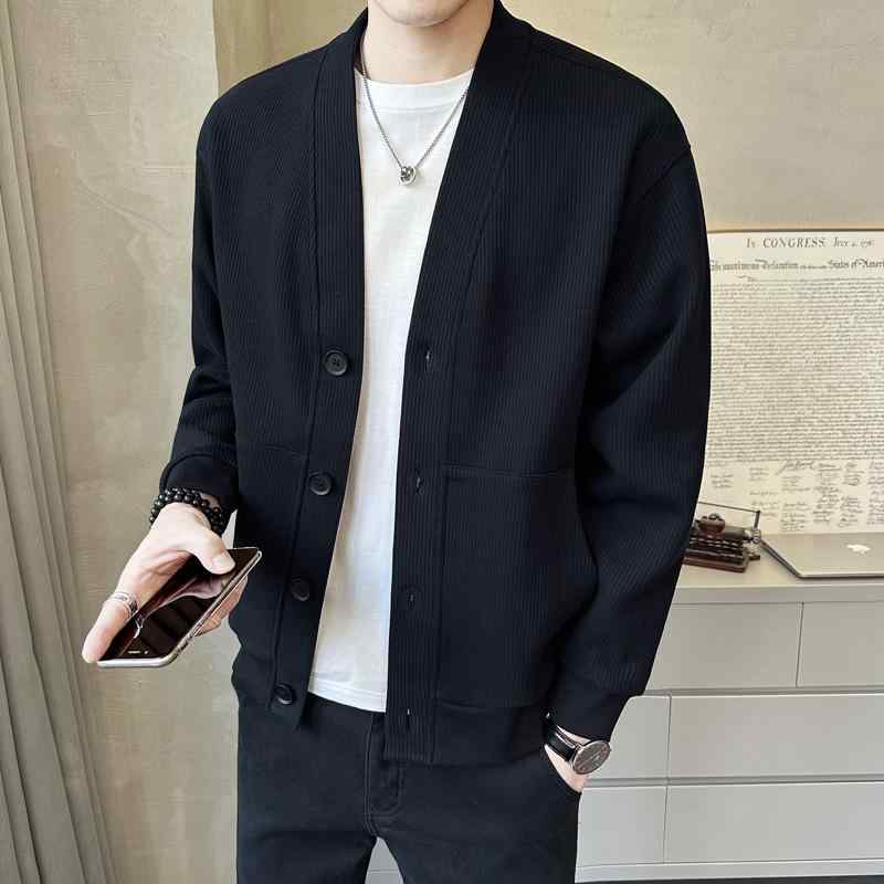 秋 冬 コーデ メンズ 服 分かりやすい 流行り物 オシャレ 成年者 かっこいい 途轍も無い大きさ 表どおり 成人男性服 ジレー 上衣 アウター ハイエンド 無地 編み物 上衣 アウター トップス