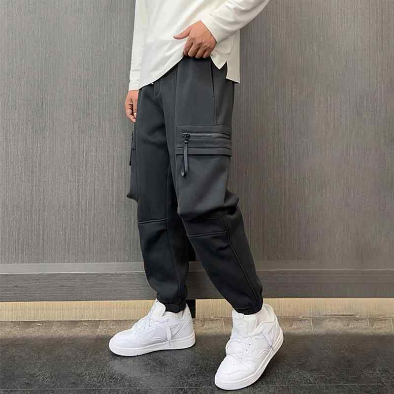 秋　冬 コーデ メンズ 服 シンプル ファッション オシャレ 大人 かっこいい 大きいサイズ ストリート 紳士服 レッグ タイ カジュアル ロング パンツ