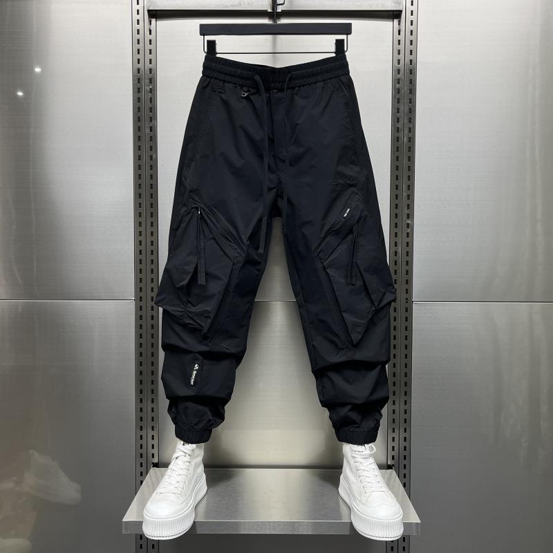 メンズ ファッション 服 男性用 オシャレ シンプル 大人 かっこいい ストリート コーデ 薄手 速乾 通気性 パンツ 黒 スリム カジュアル パンツ