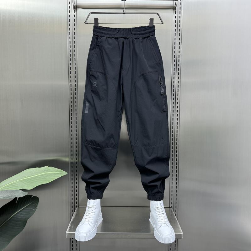 メンズ ファッション 服 男性用 オシャレ シンプル 大人 かっこいい ストリート コーデ 薄手 パンツ ゆったり 速乾 カジュアル 九分丈 パンツ 多機能 ブラック レッグ パンツ