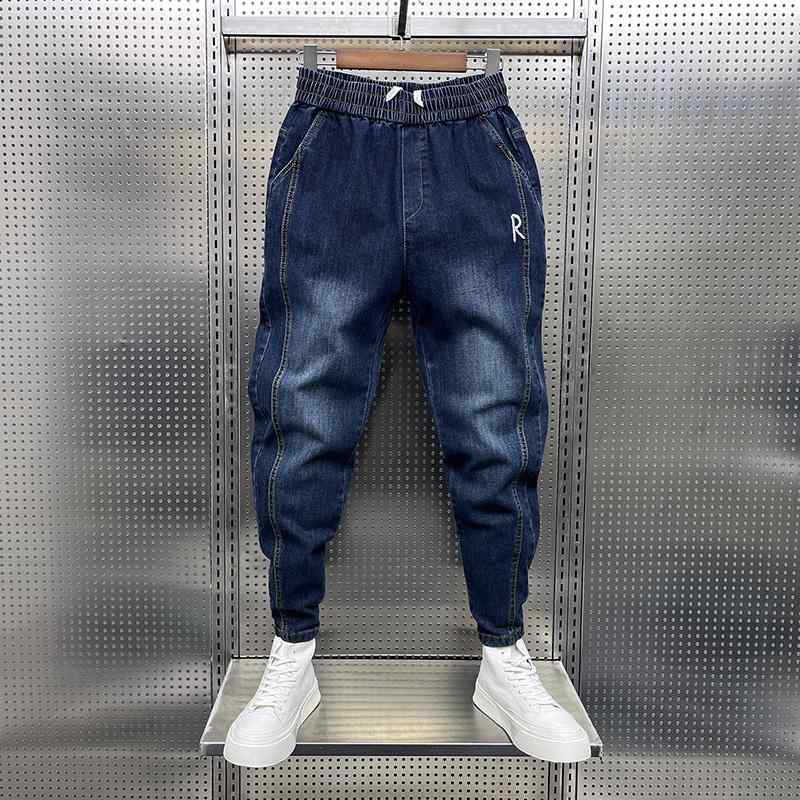 メンズ ファッション 服 男性用 オシャレ シンプル 大人 かっこいい ストリート コーデ ジーンズ パンツ 厚手 ミッドウエスト ストレッチ パンツ