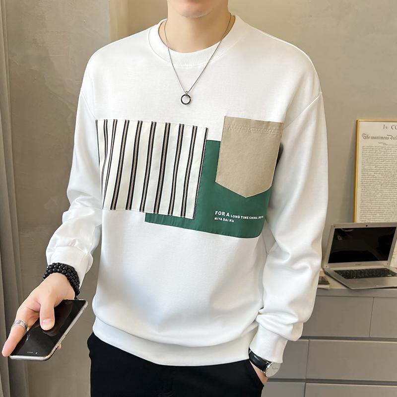 秋 冬 コーデ メンズ 服 分かりやすい 流行り物 オシャレ 成年者 かっこいい 気が大きい大きさ 表どおり 成人男性服 トレーナー ラウンドのど首 トップス 心地よい 長袖