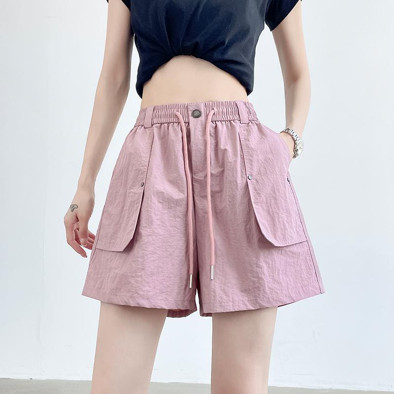 秋コーデ レディース ファッション 速乾 ワーク パンツ 薄手 Aライン ゆったり スリム 伸縮性 ストレッチ ストレッチ ウエスト カジュアル ピンク ワイドレッグ パンツ