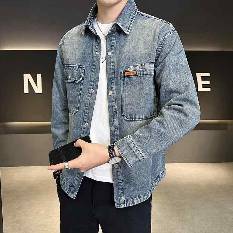 秋 冬 コーデ メンズ 服 分かりやすい 流行り物 オシャレ 成年者 かっこいい 気が大きい大きさ 表どおり 成人男性服 ジーンズ 上衣 心地よい プルオーバー ウォッシュド ジーンズ 服 不都合産業 厚地の外套