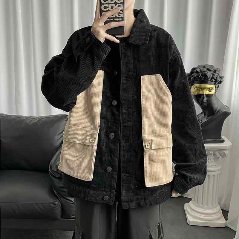 春 コーデ メンズ 用 服 シンプル ファッション オシャレ 大人 かっこいい 大きいサイズ ストリート 紳士服 コーデュロイ ジャケット レトロ ワーク ジャケット|リコット