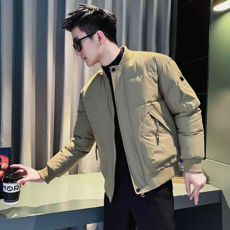 春 コーデ メンズ 用 服 シンプル ファッション オシャレ 大人 かっこいい 大きいサイズ ストリート 紳士服 スタンドカラーコットン コート ダウン コットン カジュアル ジャケット