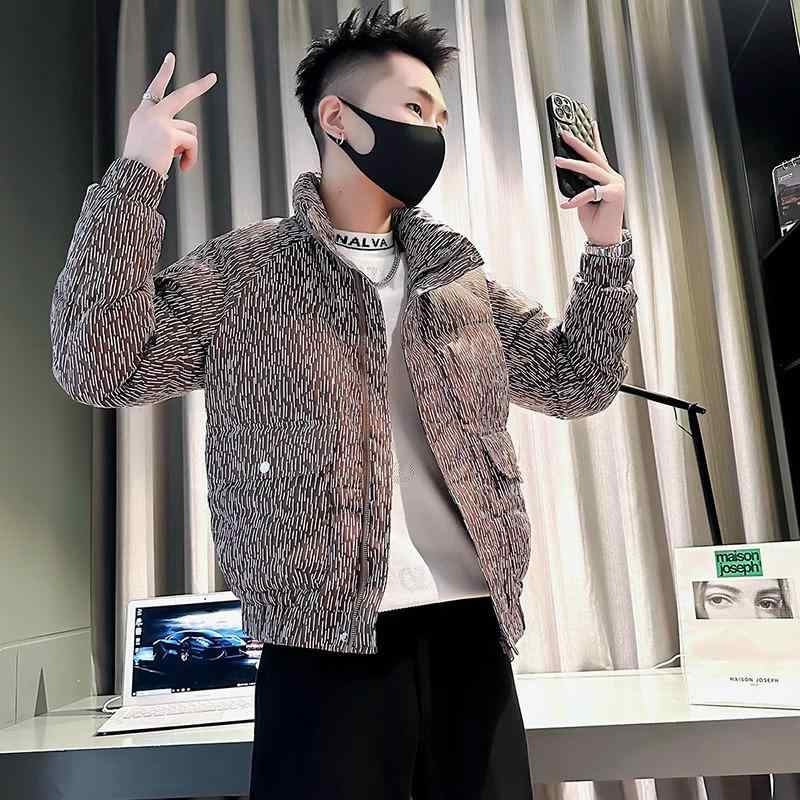 春 コーデ メンズ 用 服 シンプル ファッション オシャレ 大人 かっこいい 大きいサイズ ストリート 紳士服 スタンドカラー ダウン コットン ジャケット 綿服