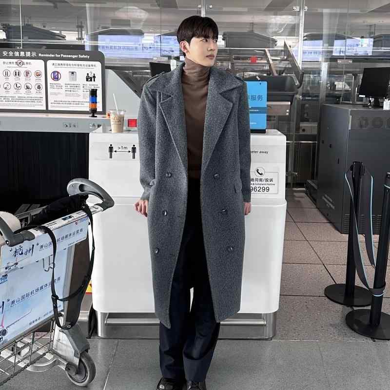 春 コーデ メンズ 用 服 シンプル ファッション オシャレ 大人 かっこいい 大きいサイズ ストリート 紳士服 アメリカン トレンチコート ハイエンド ミドル丈 カジュアル ウール コート｜リコット