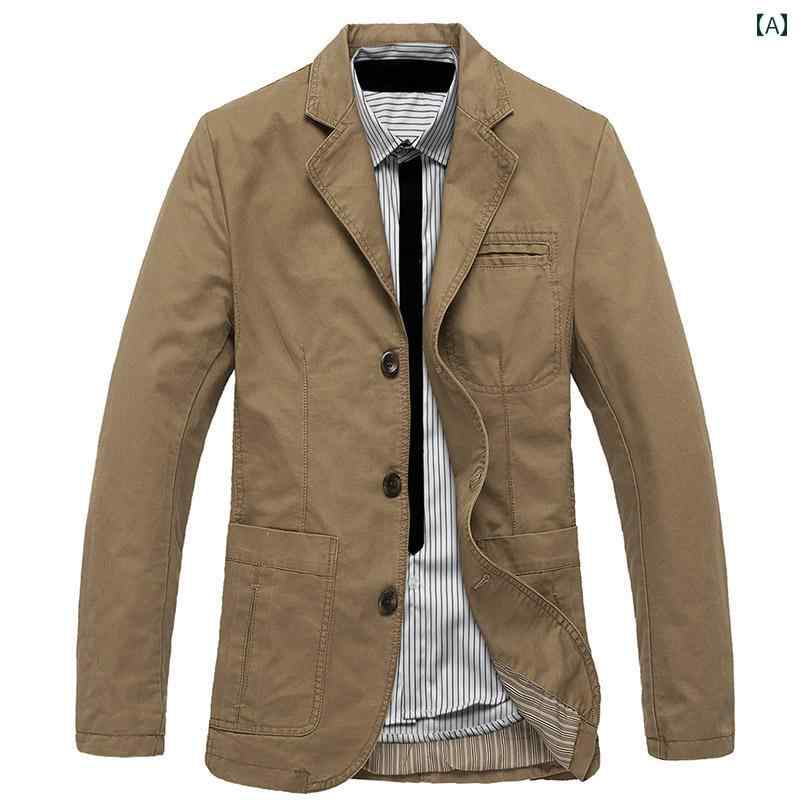 メンズ 流行り物 服 成人男性用 オシャレ 分かりやすい 成年者 かっこいい 表どおり 心地好い 上衣 綿 御役目服 単品 背広