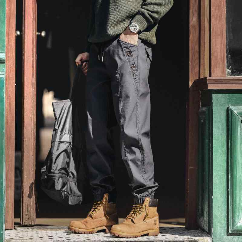アメリカン レトロ 多機能 ワーク パンツ メンズ 秋　冬 ゆったり ジョガー カジュアル パンツ