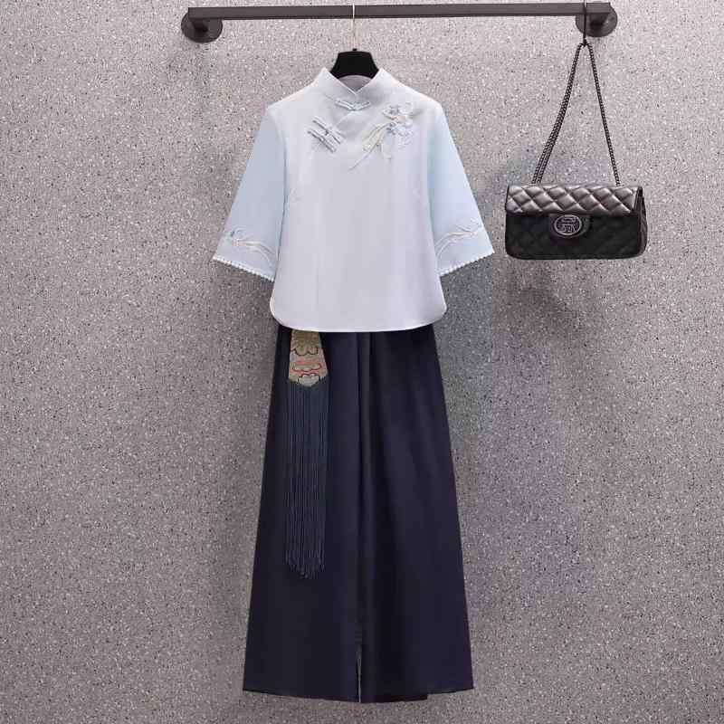 はりつけ台 向こう正面 クロージャー付き添い人 唐装 民族風 レディース 漢服 茶道 専門職 トップス