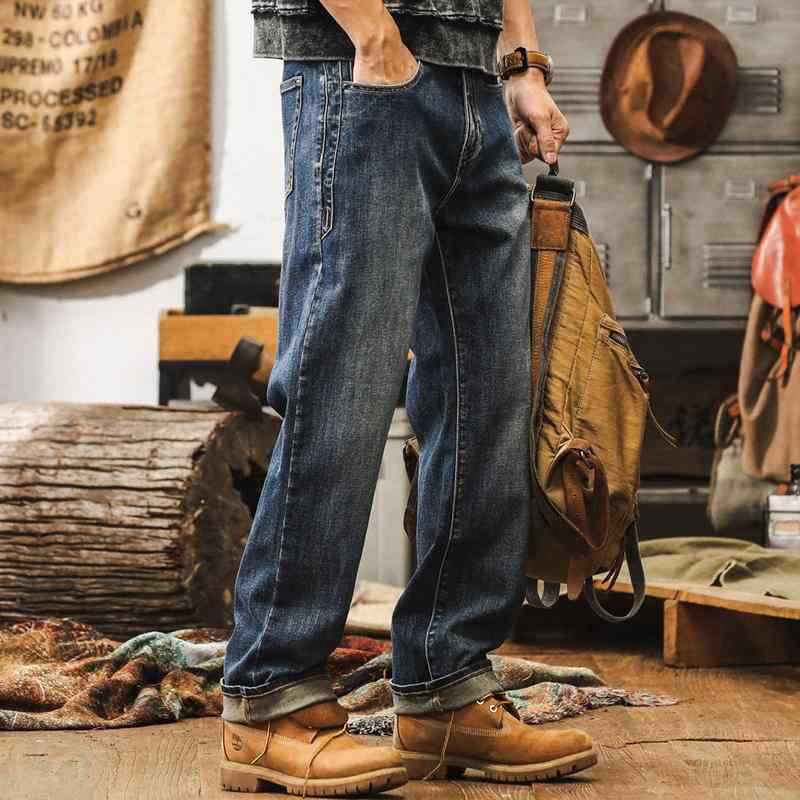 春 コーデ メンズ 用 服 シンプル ファッション オシャレ 大人 かっこいい 大きいサイズ ストリート 紳士服 アメリカン レトロ ジーンズ ストレート ストレッチ ウォッシュ カジュアル ロング パンツ