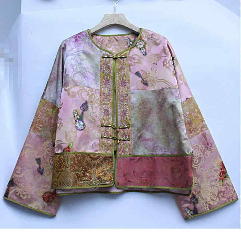 上衣 名取り草付き添い人 レディース 服 レトロ ジャカード 色合い 差しつかえる トップス アウター
