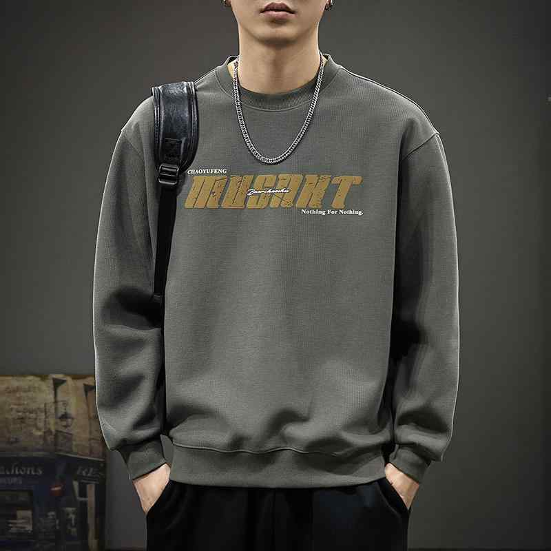 アメリカン メンズ スウェット シャツ クルーネック 春 スタイル ゆったり カジュアル トップス ジャケット