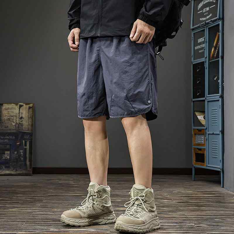 夏 軽量 カジュアル パンツ メンズ ゆったり フィット 大きいサイズ ハーフ パンツ アウトドア 速乾 ボタンアップ パンツ