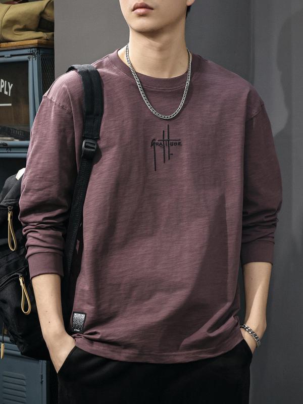 冬 綿 長袖 メンズ Tシャツ 秋　冬 綿 ベースレイヤー トップ ゆったり フリース スウェット シャツ