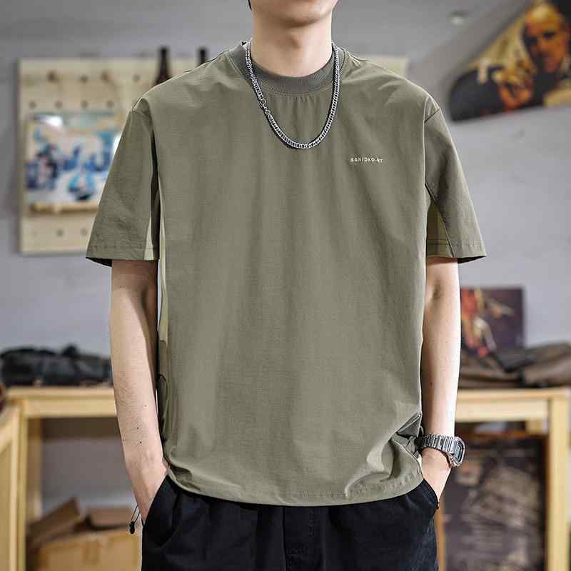夏 アウトドア 多役立つこと 速乾 半袖 プルオーバー メンズ ゆったり 填まる 心地よい  伸ばすこと 役立つこと 七分袖