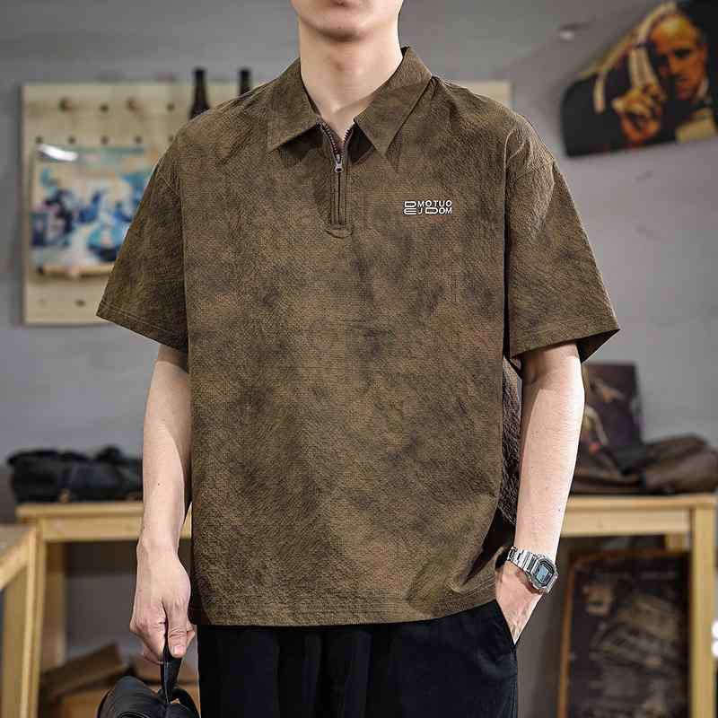 夏 薄手 クール 冷感 ポロシャツ メンズ ゆったり 大きいサイズ カジュアル 速乾 半袖 トップス Tシャツ