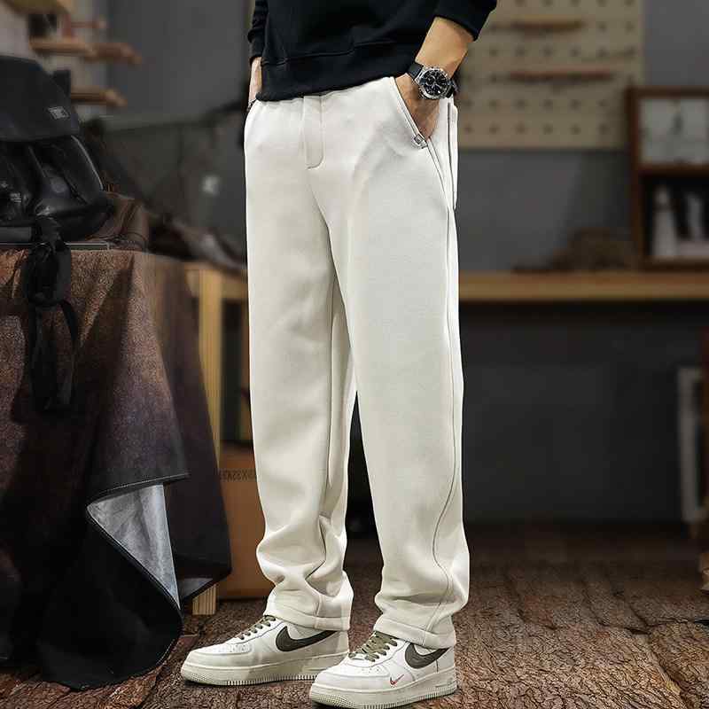 ウォッシュ加工 ストレート レッグ カジュアル パンツ メンズ 秋 スタイル アメリカン レトロ スポーツ パンツ フィット スウェット パンツ 6,989円