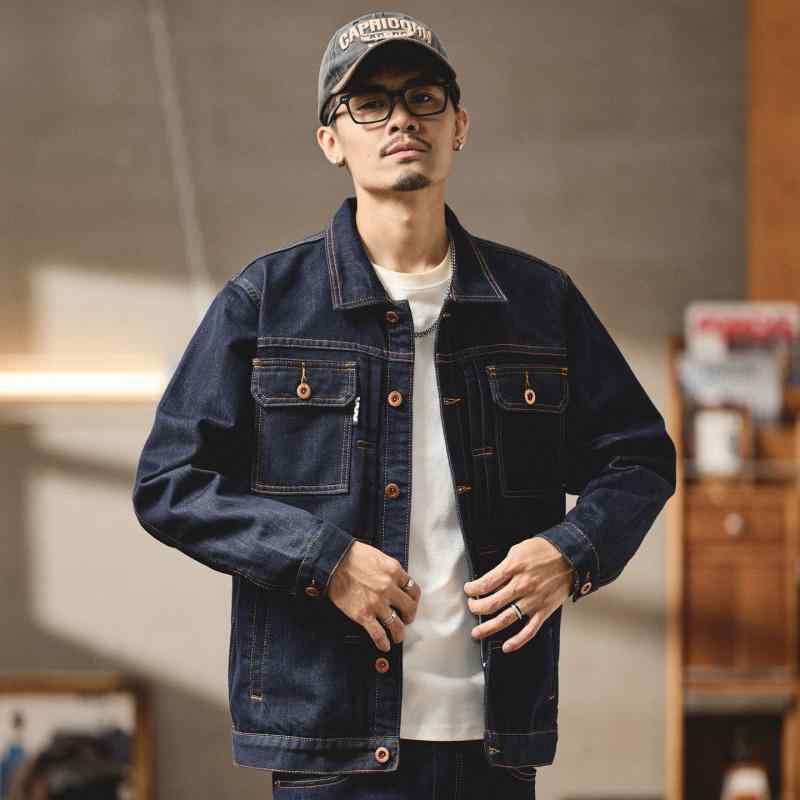 春 メンズ ジーンズ 上衣 冷やりとした 途轍も無い大きさ 相応う レトロ 表現スタイル