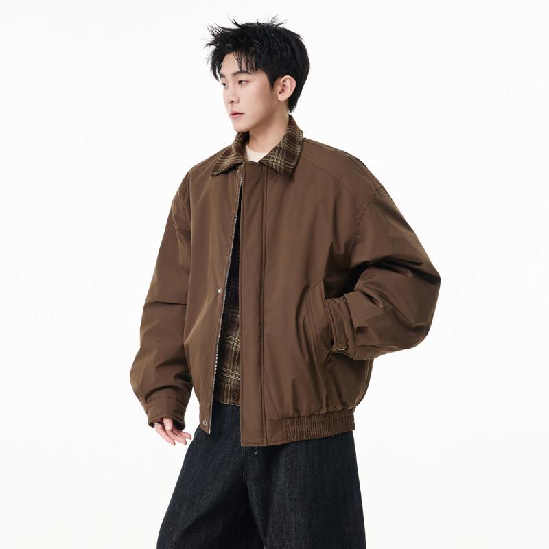 メンズ ファッション 服 男性用 オシャレ シンプル 大人 かっこいい ストリート 紳士服 アメリカン フェイクツーピース ジャケット コート 中綿 |リコット