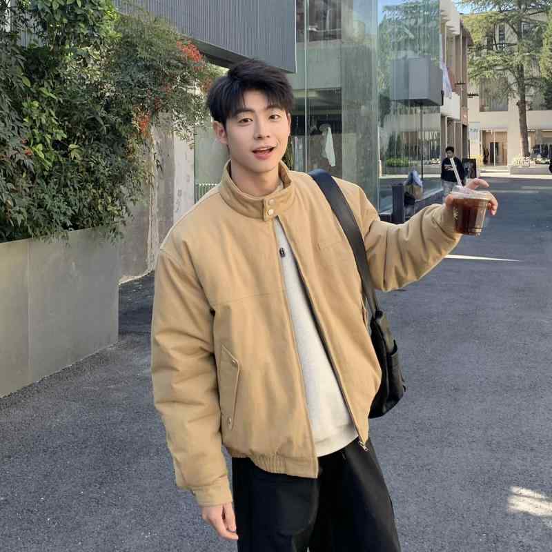 メンズ ファッション 服 男性用 オシャレ シンプル 大人 かっこいい ストリート 紳士服 スタンドカラー ジャケット カジュアル コットン コート 服
