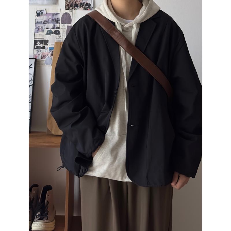 メンズ ファッション 服 男性用 オシャレ シンプル 大人 かっこいい ストリート 紳士服 レトロ ジャケット ゆったり ユニセックス ｜リコット