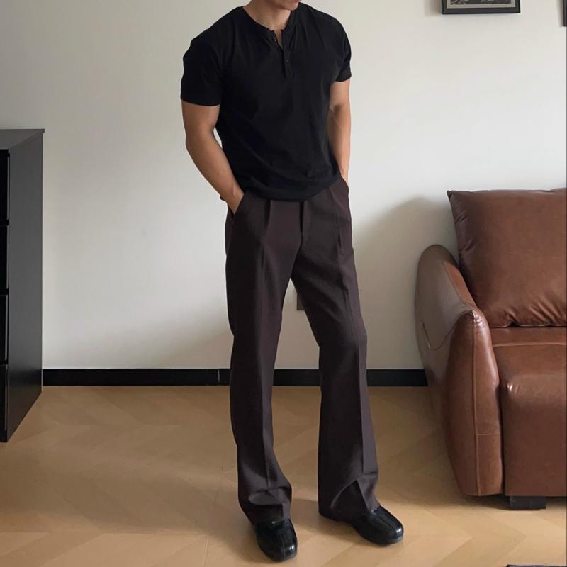 メンズ 流行り物 服 成人男性用 オシャレ 分かりやすい 成年者 かっこいい 表どおり 成人男性服  立体断ち切る 通いお召しもの ズボン下 心地よい 太陽フレア 混紡 原料品 影ぼうし ロングズボン下