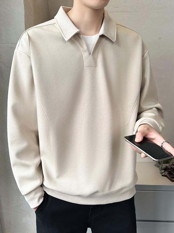 メンズ ファッション 服 男性用 オシャレ シンプル 大人 かっこいい ストリート 紳士服 フェイクツーピース スウェット シャツ 無地 シンプル ゆったり フィット 長袖
