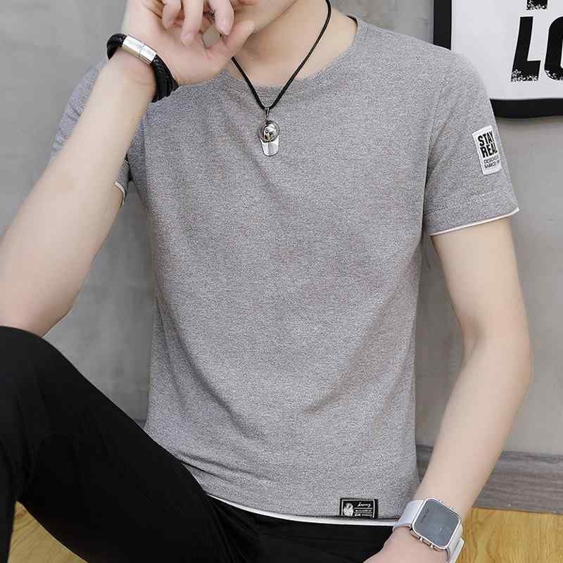 メンズ ファッション 服 男性用 オシャレ シンプル 大人 かっこいい ストリート 紳士服 半袖 Tシャツ スリムフィット 快適 ラウンドネック 薄手 冷感