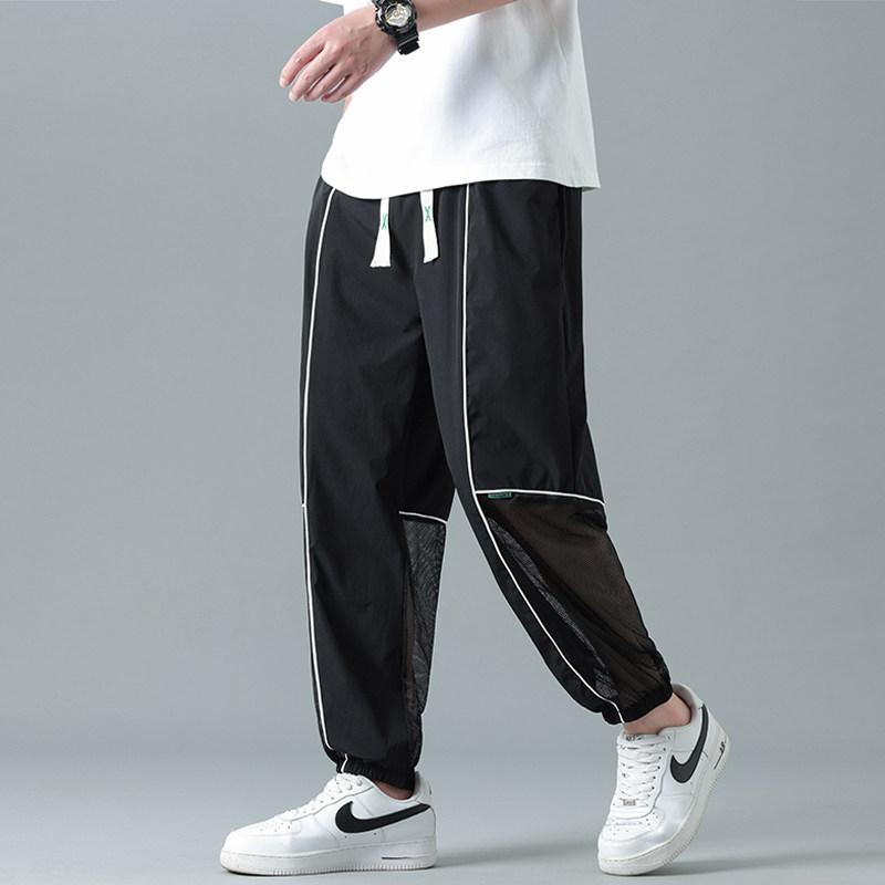 メンズ ファッション 服 男性用 オシャレ シンプル 大人 かっこいい ストリート 紳士服 冷感 メッシュ 通気 カジュアル パンツ 薄手 速乾 フィット クロップドパンツ スポーツ