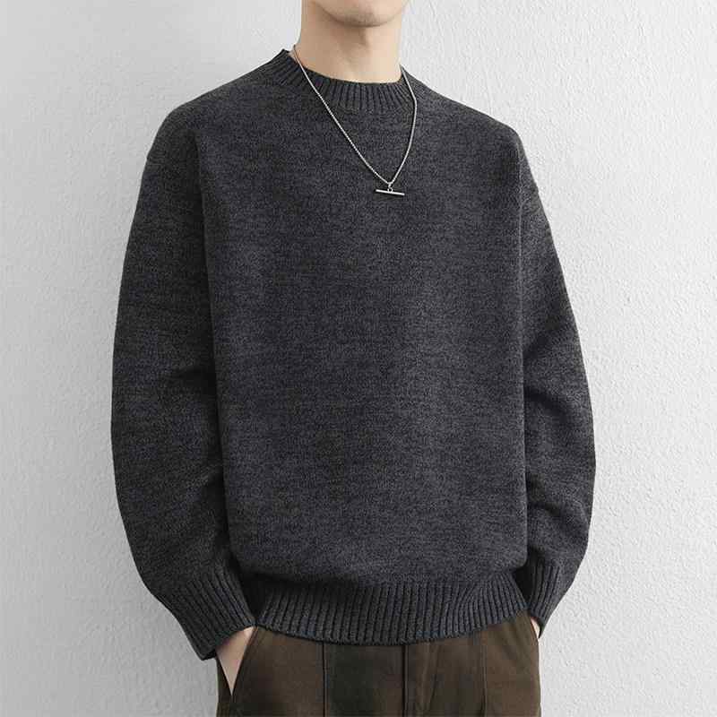 メンズ 流行り物 服 成人男性用 オシャレ 分かりやすい 成年者 かっこいい 表どおり 成人男性服  レトロ スウェーター ゆったり 嵌まる 無地 分かりやすい 伸び伸びする 重ね着 編み物 スウェーター