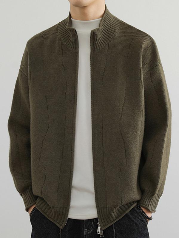 メンズ 流行り物 服 成人男性用 オシャレ 分かりやすい 成年者 かっこいい 表どおり 成人男性服  編み物 ジレー 分かりやすい ファスナー ジレー スウェーター ゆったり 心地好い 照明ランプ色つや 上衣