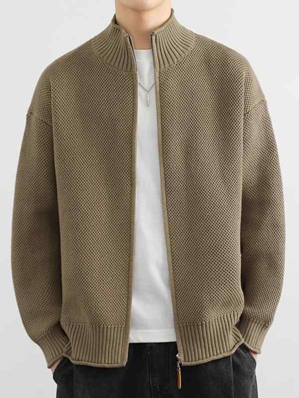 メンズ 流行り物 服 成人男性用 オシャレ 分かりやすい 成年者 かっこいい 表どおり 成人男性服  編み物 ジレー 上衣 無地 分かりやすい ゆったり 心地よい 照明ランプ色つや スウェーター 上衣