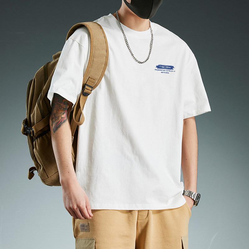 メンズ ファッション 服 男性用 シンプル かっこいい 大人 春コーデ シンプル ウッドトレース カジュアル コットン 半袖 シャツ シンプル ベースレイヤーレター シャツ