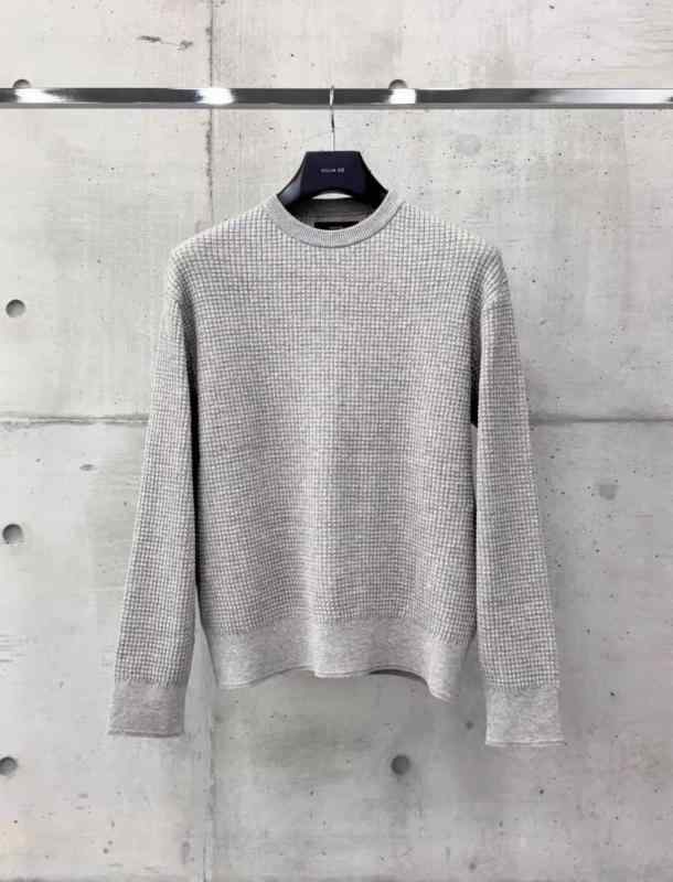 メンズ ファッション 服 男性用 シンプル かっこいい 大人 春コーデ ワッフル ニット 長袖 ベースレイヤー セーター ヤク ウール混紡
