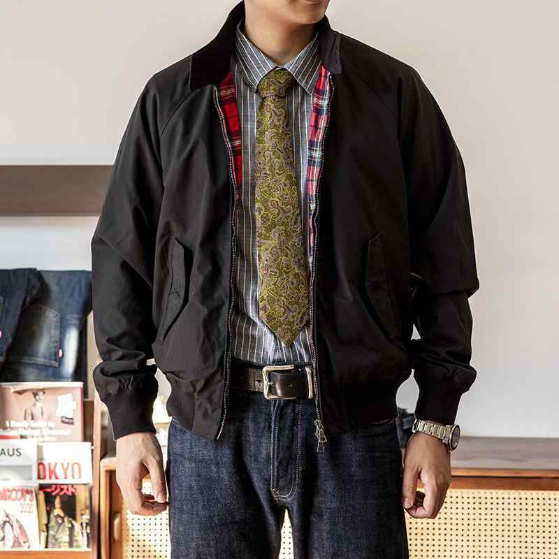 メンズ ファッション 服 男性用 シンプル かっこいい 大人 ストリート カジュアル ビジネス 通勤 レッド ウィンド ハリントン ジャケット アメリカン レトロ ワークウェア カーキ 防風 バイク|リコット