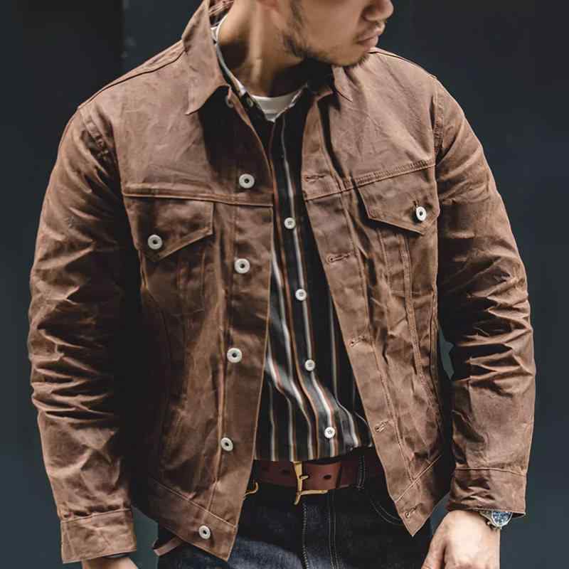 メンズ 流行り物 服 成人男性用   分かりやすい かっこいい 成年者 表どおり 心地好い 商行為 通い 細工物御召しもの アメリカン レトロ 黄色石ころ 甚だしい 帆布 上衣 アメリカン 遊猟 厚地の外套