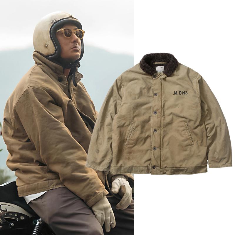 メンズ ファッション 服 男性用 シンプル かっこいい 大人 ストリート カジュアル ビジネス 通勤 フリースジャケット ウォッシュ加工 ダメージ加工 ワークウェア 13,206円