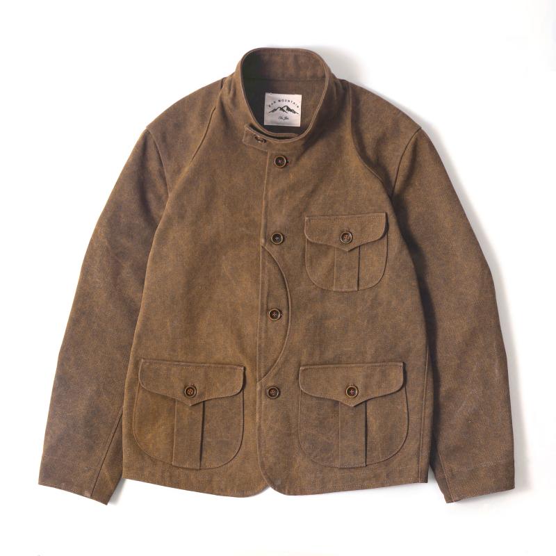 メンズ ファッション 服 男性用 シンプル かっこいい 大人 ストリート カジュアル ビジネス 通勤 レトロ ライダースジャケット クール ラスティ キャンバス スタンドカラー マルチ ポケット コート