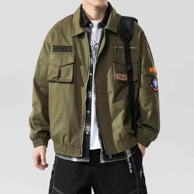メンズ ファッション 服 男性用 シンプル かっこいい 大人 ストリート カジュアル ビジネス 通勤 アメリカン 無地 ジャケット ヴィンテージ ベースボール ジャケット M65 パイロット MA1 ワークジャケット