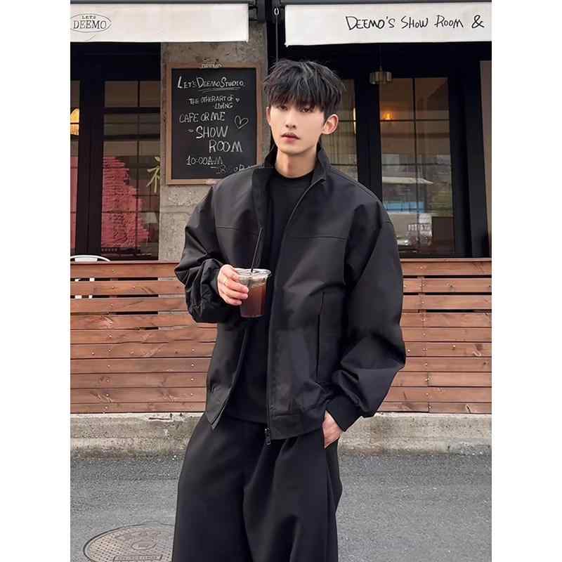 メンズ ファッション 服 男性用 シンプル かっこいい 大人 ストリート カジュアル ビジネス 通勤 ベースボール ジャケット パイロット スタンドカラー アメリカン ゆったり ワークウェア ウィンドブレーカー 11,673円