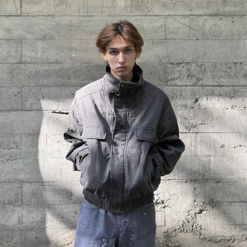 メンズ ファッション 服 男性用 シンプル かっこいい 大人 ストリート カジュアル ビジネス 通勤 レトロ マウンテン イーグル ボンバー ジャケット キャンバス ヘビー シック ンド キルティング クリーン フィット ワークジャケット コットン パッド ジャケット