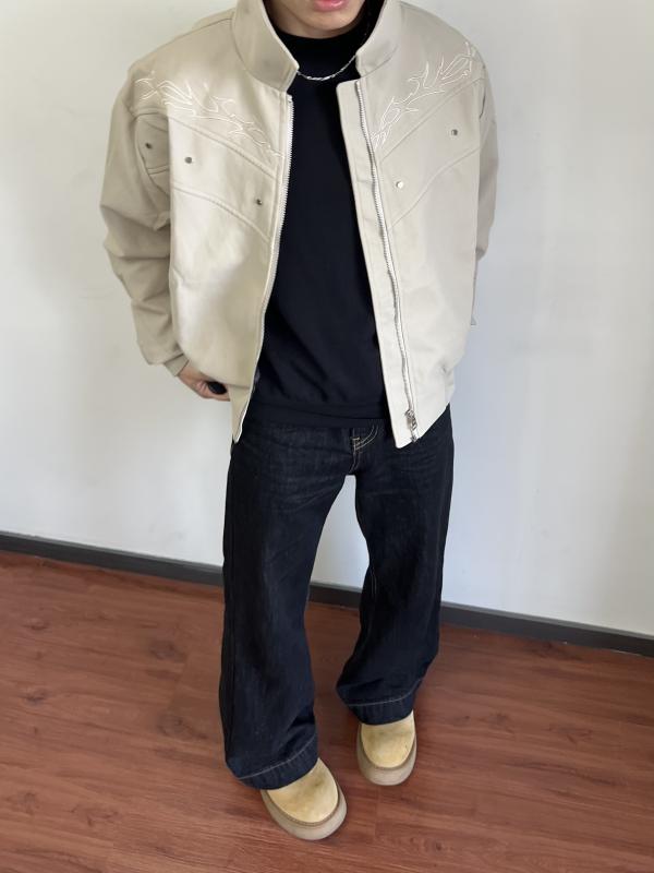 メンズ ファッション 服 男性用 シンプル かっこいい 大人 ビジネス レトロ クリーン スタンドカラー ジャケット 男女兼用 快適 カジュアル アウター